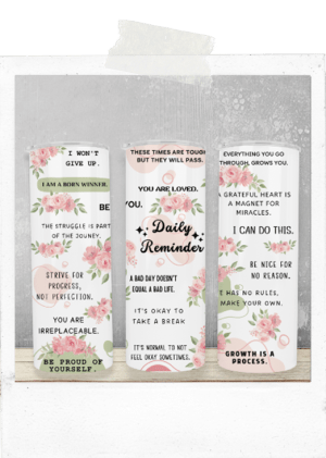 600ml Tumbler-Daily Reminder-Flowers