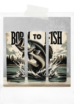 600ml Tumbler-Fishing-Born To Fish