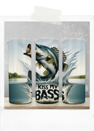 600ml Tumbler-Fishing-Kiss My Bass