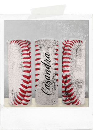 600ml Tumbler -Softball-Custom Name