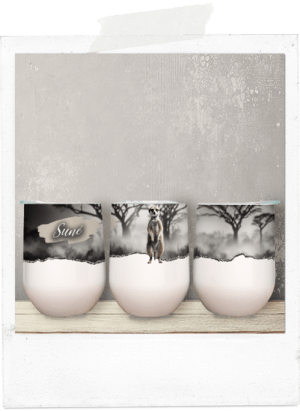 Wine Tumbler -Neutral Wildlife-Meerkat