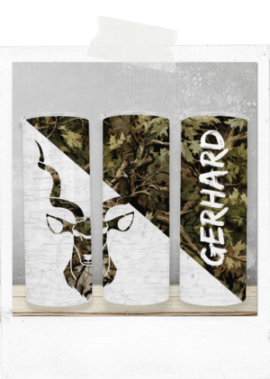 600ml Tumbler -Camo Kudu-Custom Name