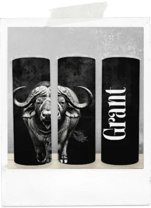 600ml Tumbler-Dark Grunge-Buffalo-Custom Name