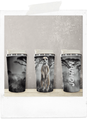 Latte Tumbler-Neutral Wildlife-Meerkat