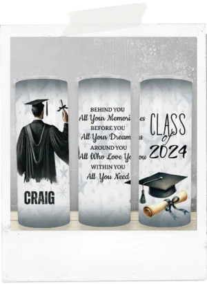 600ml Tumbler-Graduation Man-Behind You