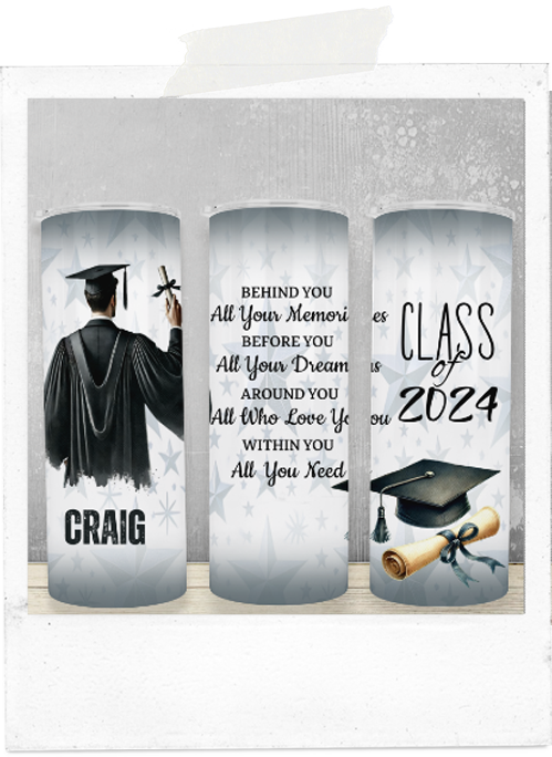 600ml Tumbler-Graduation Man-Behind You