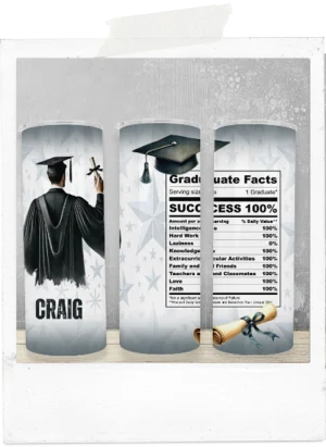 600ml Tumbler-Graduation Man-Nutritional Facts