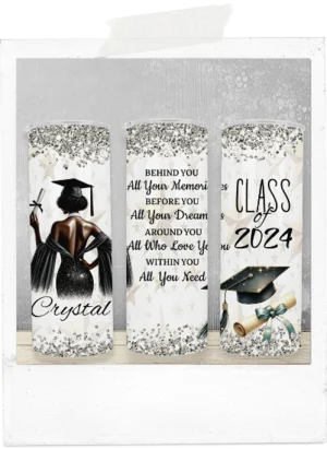 600ml Tumbler-Graduation Girl -Behind You
