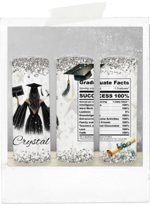 600ml Tumbler-Graduation Girl-Nutritional Facts