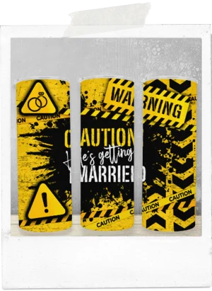 600ml Tumbler-Funny-Getting Married-Yellow