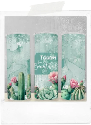 600ml Tumbler-Cactus-Tough But Beautiful