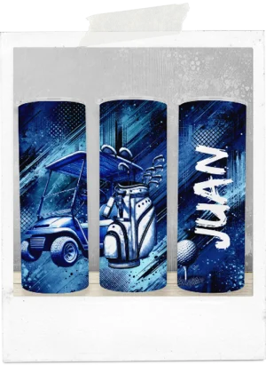 600ml Tumbler-Blue-Golf-Custom Name