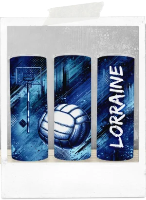 600ml Tumbler-Blue-Netball-Custom Name