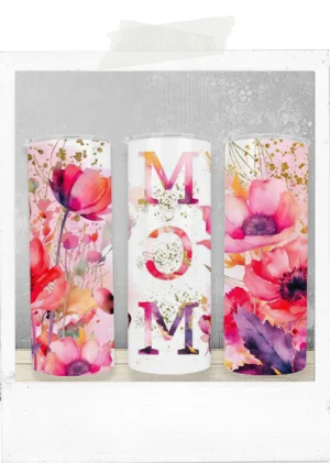 600ml Tumbler-Bright Flowers-Mom