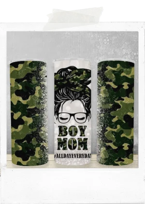 600ml Tumbler-Camo-Mom Of Boys