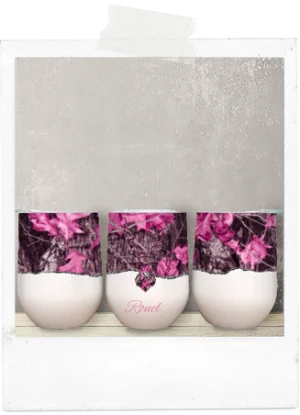 Wine Tumbler-Pink Camo Kudu-Custom Name