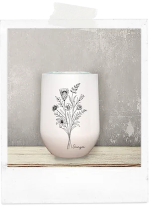 Wine Tumbler-Simple Bouquet-One Sided Print
