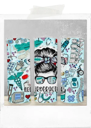 600ml Tumbler-Messy Bun Chiropractor