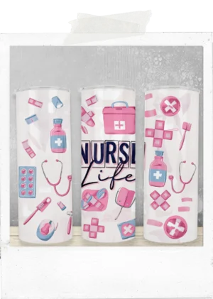 600ml Tumbler-Pink Nurse Life
