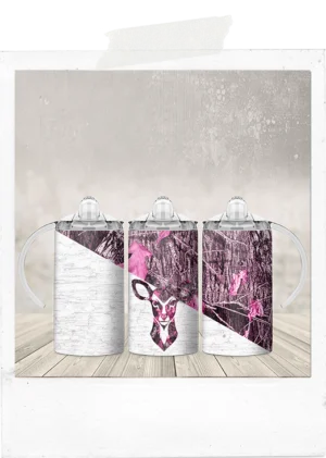 Sippy Tumbler-Pink Camo Split-Add a Custom Name