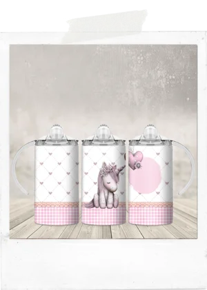 Sippy Tumbler-Pink Unicorn-Add a Custom Name