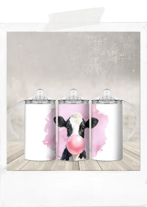 Sippy Tumbler-Cow Bubblegum